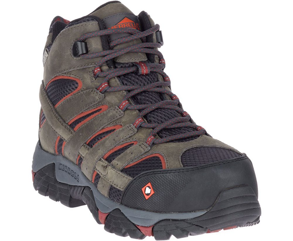 Merrell Boots Brown - Moab Vertex Mid Waterproof Comp Toe - Mens 41LMYFSIT